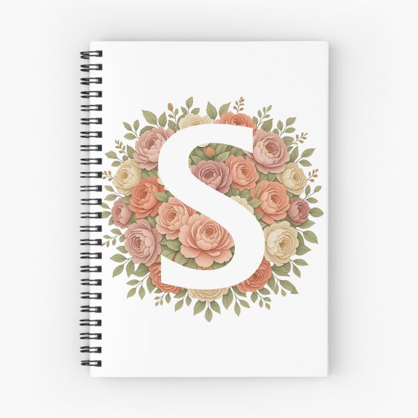 Item preview, White Letter S Floral Monogram designed and sold by ITCHAWAWAA.