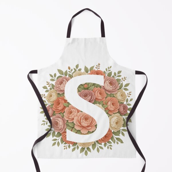 Item preview, White Letter S Floral Monogram designed and sold by ITCHAWAWAA.