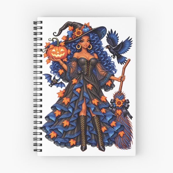 Item preview, Anime African American Autumn Witch designed and sold by Arlinda's Flavour.
