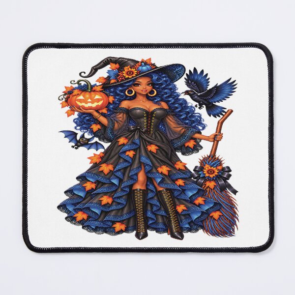 Item preview, Anime African American Autumn Witch designed and sold by Arlinda's Flavour.