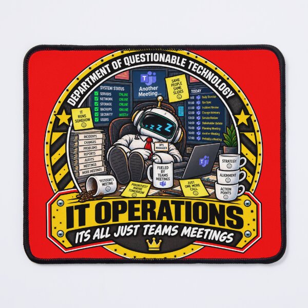 Item preview, Department of Questionable Technology Ops Management designed and sold by AdeGee.