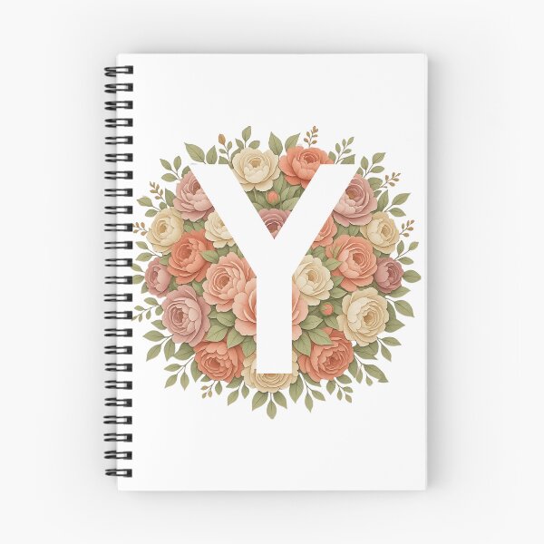 Item preview, White Letter Y Floral Monogram designed and sold by ITCHAWAWAA.