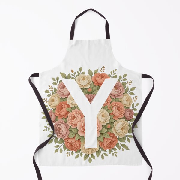 Item preview, White Letter Y Floral Monogram designed and sold by ITCHAWAWAA.