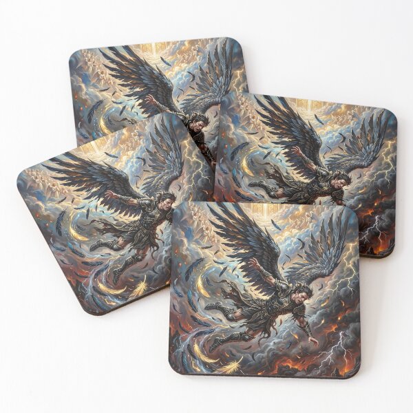 Item preview, Fall of Lucifer - Epic Biblical Art designed and sold by Lucid Dream Pixel.