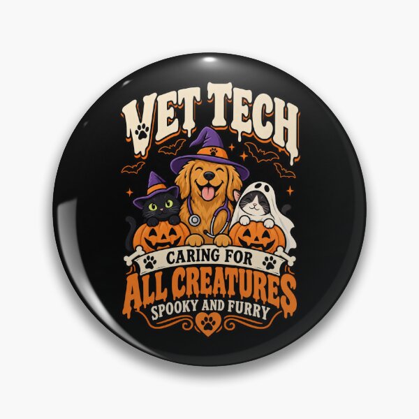 Item preview, Vet Tech Caring For All Creatures Spooky And Furry designed and sold by Ridaelb.