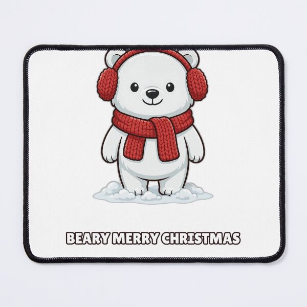 Item preview, Beary Merry Christmas Shirt – Cute Polar Bear Holiday Tee designed and sold by KERK Art and Design.