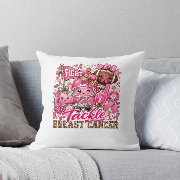 Item preview, Tackle Breast Cancer Football Cheer Leopard Pink Ribbon Mom designed and sold by AARABwino.