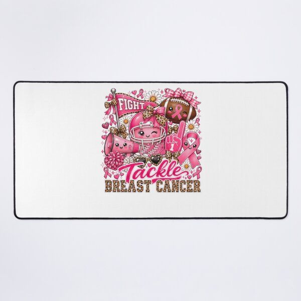Item preview, Tackle Breast Cancer Football Cheer Leopard Pink Ribbon Mom designed and sold by AARABwino.