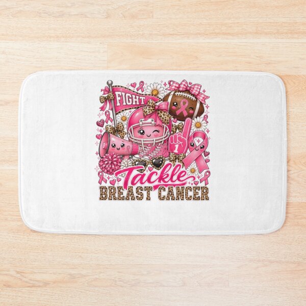 Item preview, Tackle Breast Cancer Football Cheer Leopard Pink Ribbon Mom designed and sold by AARABwino.