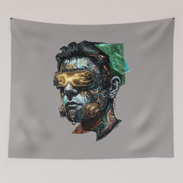 Item preview, Abstract Line Portrait with Geometric Color Blocks-61 designed and sold by Alexandemeier.