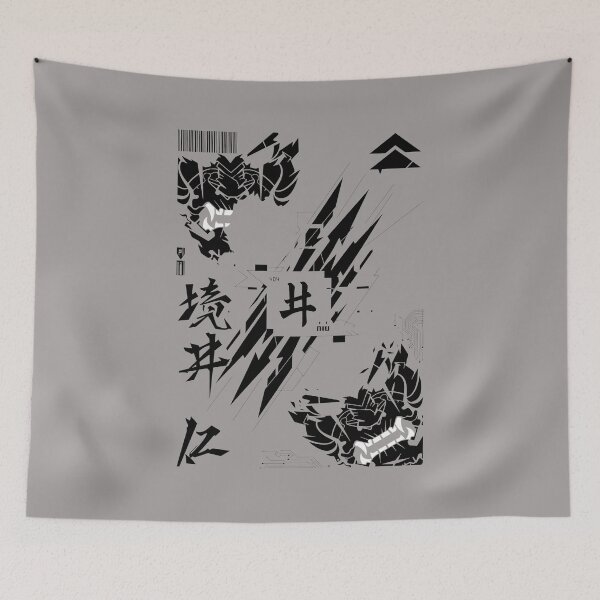 Item preview, Abstract Oni Mask Japanese Kanji Graphic-47 designed and sold by Alexandemeier.