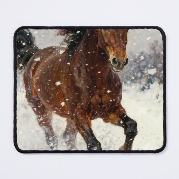 Item preview, Bay Horse Galloping Through Snowfall designed and sold by Simple Life & KAMOCHI.