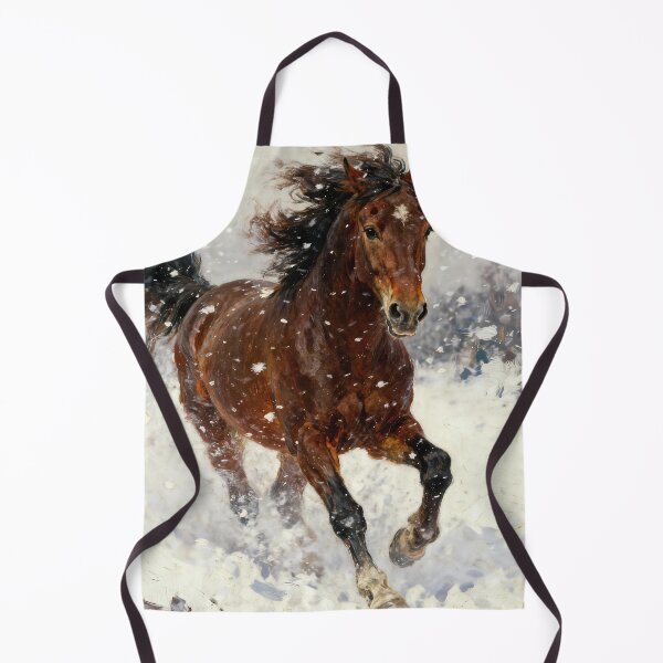 Item preview, Bay Horse Galloping Through Snowfall designed and sold by Simple Life & KAMOCHI.