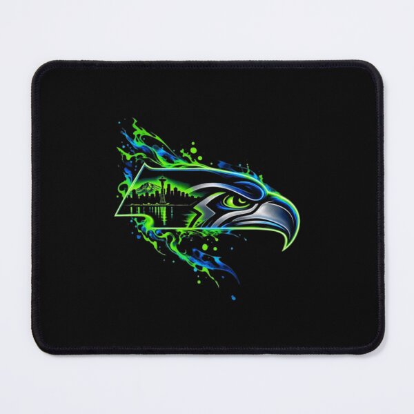 Item preview, Neon Seahawks Head - Seattle Skyline Graphic designed and sold by speakmanArt.