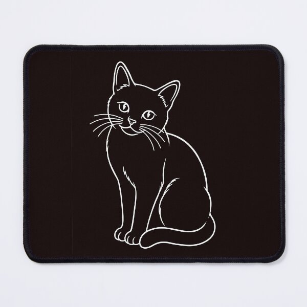 Item preview, Elegant Black Cat – Minimal Feline Illustration designed and sold by ArtPer-design.
