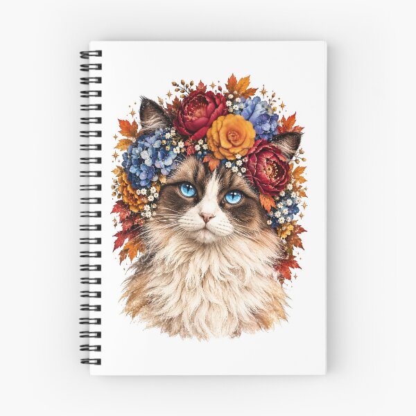 Item preview, Halloween Blue Eyes Cat Autumn Floral Crown designed and sold by Sovereign Supply Co..