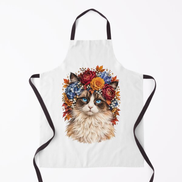 Item preview, Halloween Blue Eyes Cat Autumn Floral Crown designed and sold by Sovereign Supply Co..