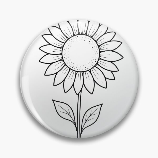 Item preview, Minimalist Sunflower - Line Art Design designed and sold by SimpleLinesCo.
