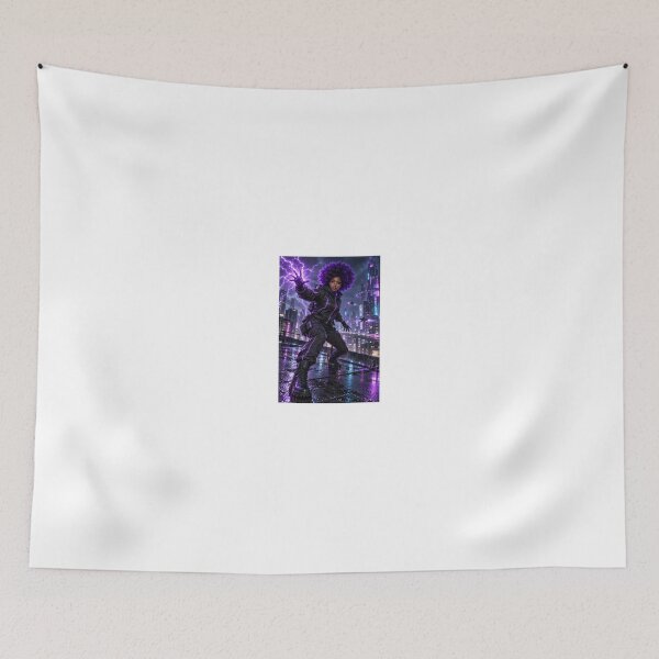 Item preview, Purple Afro Heroine in Neon Blitz City designed and sold by CathryneDelamort.