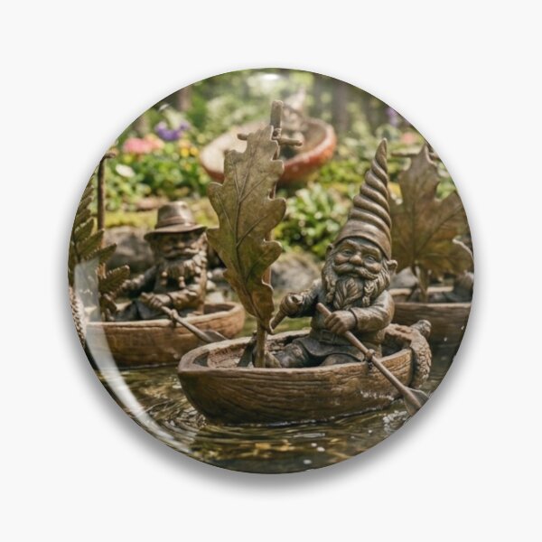 Item preview, Gnomes in Acorn Boats Art Print – Woodland Fantasy Gift, Poland Travel Decor designed and sold by Purrfecta.