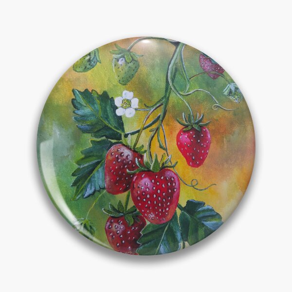 Item preview, Strawberries on a Summer Vine designed and sold by Alfred Fox Art.