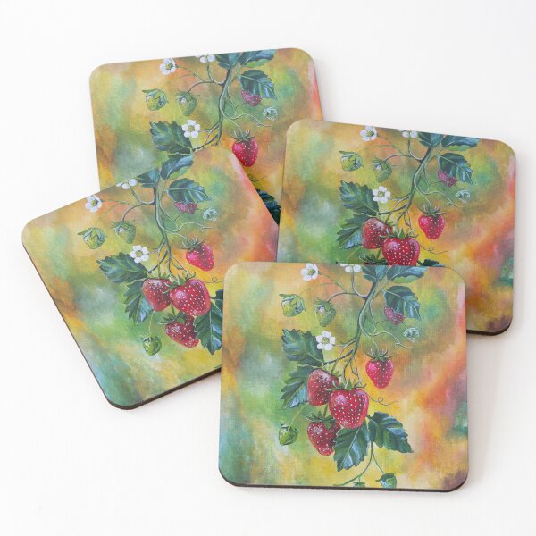 Item preview, Strawberries on a Summer Vine designed and sold by Alfred Fox Art.