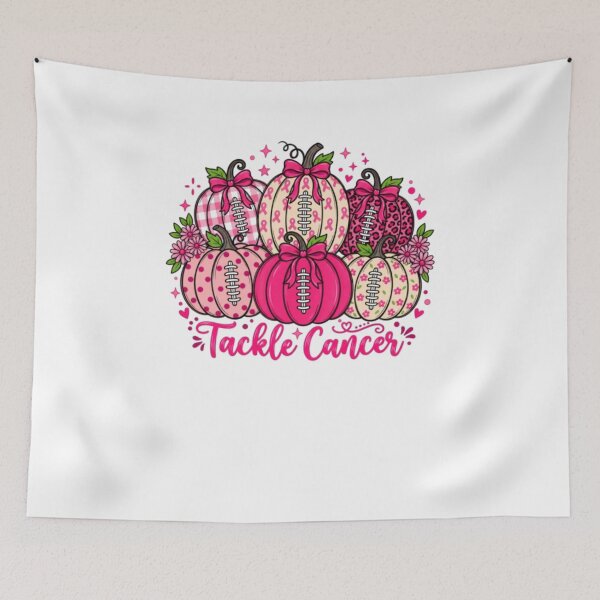 Item preview, Tackle Cancer Pumpkin Football Pink Out Game Awareness Mom designed and sold by AARABwino.