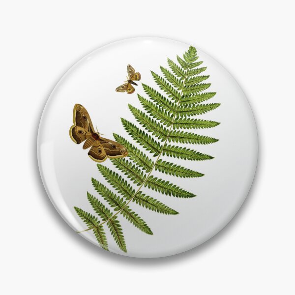 Item preview, White moth and fern designed and sold by FlowaDesign.