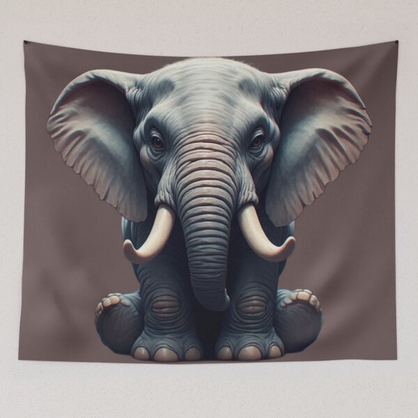 Item preview, Cute Majestic Baby Elephant Art designed and sold by PicturePic.