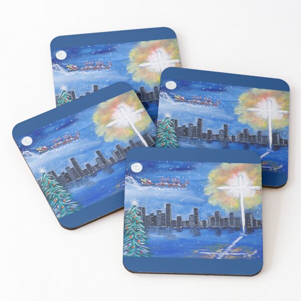 Item preview, Christmas Skyline designed and sold by SquaresArt.