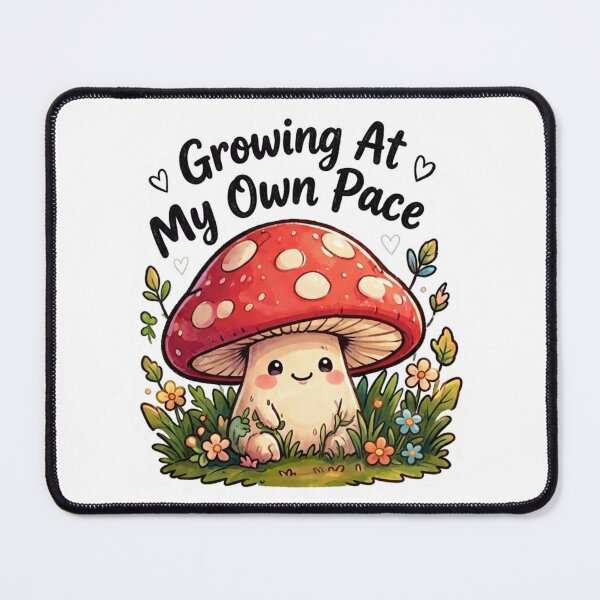 Item preview, Growing At My Own Pace Cute Mushroom designed and sold by Nunaprettyshop.