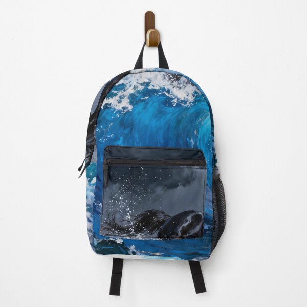 Item preview, Black Horse Leaping Over Ocean Waves designed and sold by Simple Life & KAMOCHI.