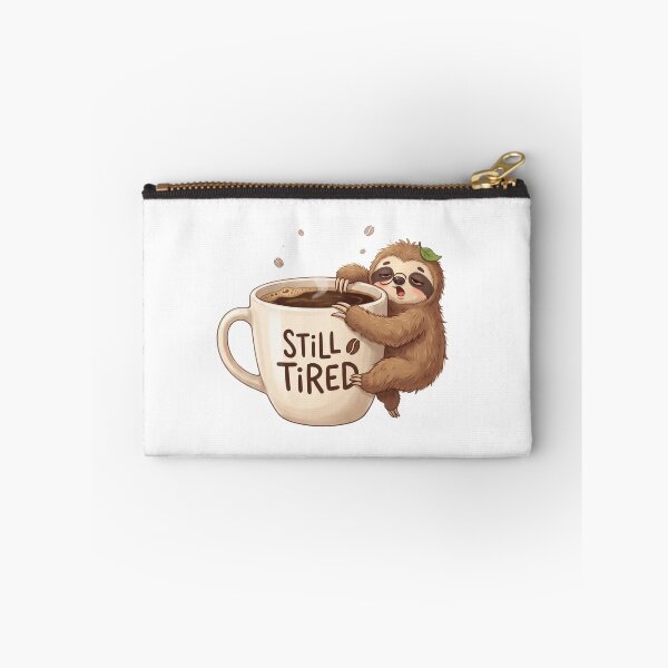 Item preview, Funny Tired Sloth Hugging Coffee Cup - Need More Sleep and Caffeine designed and sold by filalihicham1.