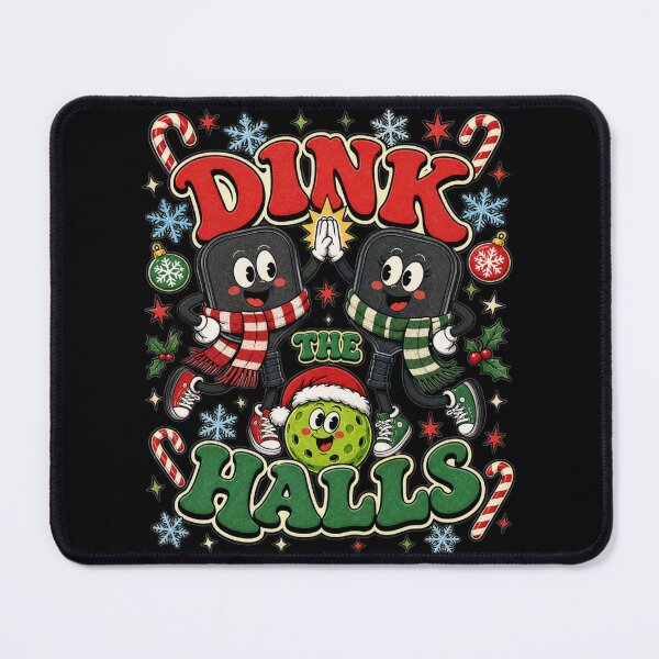 Item preview, Dink The Halls Funny Pickleball Christmas Graphic Tee designed and sold by Design Vibras.