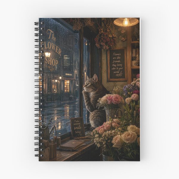 Item preview, Cat Florist on a Rainy Evening designed and sold by Mindscaper-.