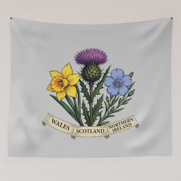 Item preview, Scotland Wales Northern Ireland Freedom Break up from UK Independence Floral  designed and sold by wtfbba.