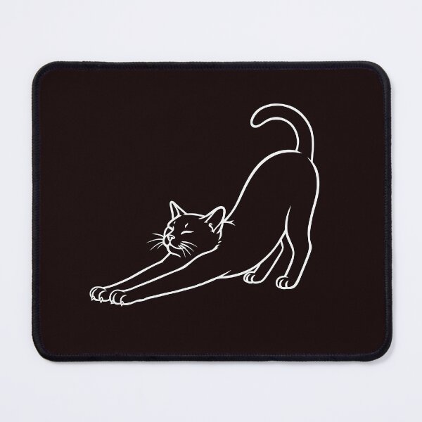 Item preview, Stretching Black Cat – Funny Feline Illustration designed and sold by ArtPer-design.