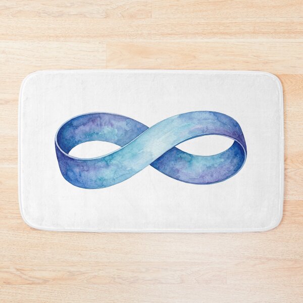 Item preview, Möbius strip in blue watercolor designed and sold by Chaoscience.