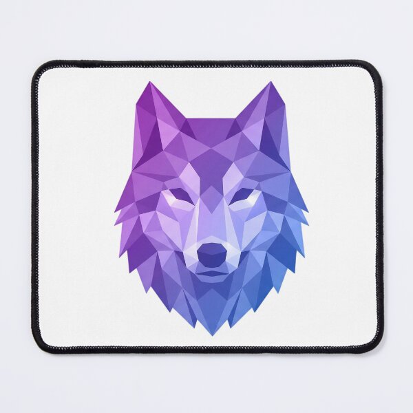Item preview, Low Poly Geometric Wolf Head Illustration, Gradient Purple Blue designed and sold by ruman2520.