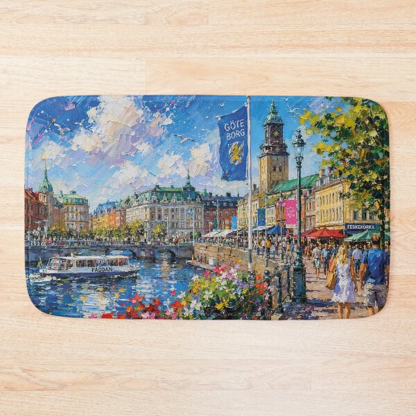 Item preview, Gothenburg, Sweden – a painting of a summer day in this beautiful Scandinavian city. designed and sold by GalleryKauffeld.