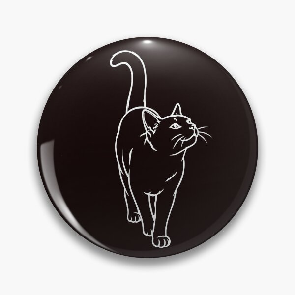 Item preview, Curious Black Cat – Walking Feline Illustration designed and sold by ArtPer-design.