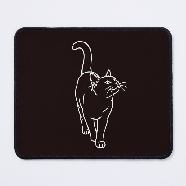 Item preview, Curious Black Cat – Walking Feline Illustration designed and sold by ArtPer-design.