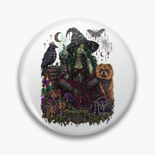 Item preview, Halloween Green Witch Crow Chow Dog Potion designed and sold by Sovereign Supply Co..