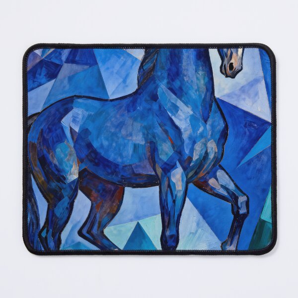 Item preview, Cubist Blue Horse in Mountains designed and sold by Simple Life & KAMOCHI.