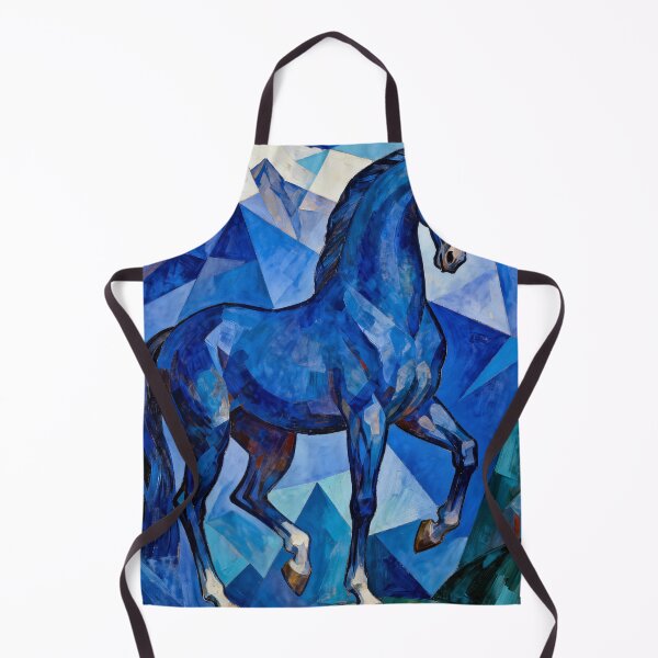 Item preview, Cubist Blue Horse in Mountains designed and sold by Simple Life & KAMOCHI.