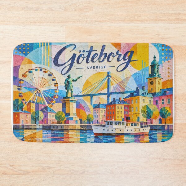 Item preview, Gothenburg Sweden – a painting of a summer day in this beautiful Scandinavian city. designed and sold by GalleryKauffeld.