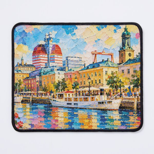 Item preview, Gothenburg, Sweden – a painting of a summer day in this beautiful Scandinavian city. designed and sold by GalleryKauffeld.