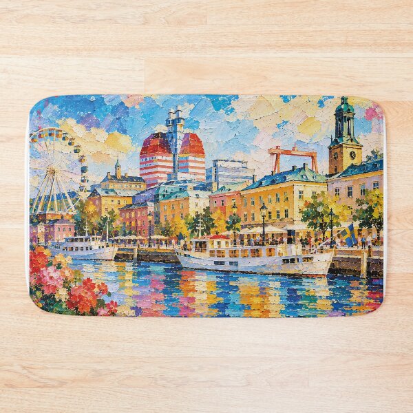 Item preview, Gothenburg, Sweden – a painting of a summer day in this beautiful Scandinavian city. designed and sold by GalleryKauffeld.