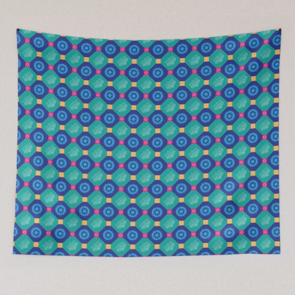 Item preview, Happy Hanukkah Simplified Geometric designed and sold by Digitalmyth's Designs.