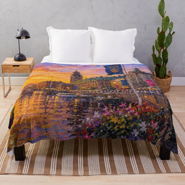 Item preview, Gothenburg by night painting, Sweden – an artwork of this beautiful Scandinavian city. designed and sold by GalleryKauffeld.